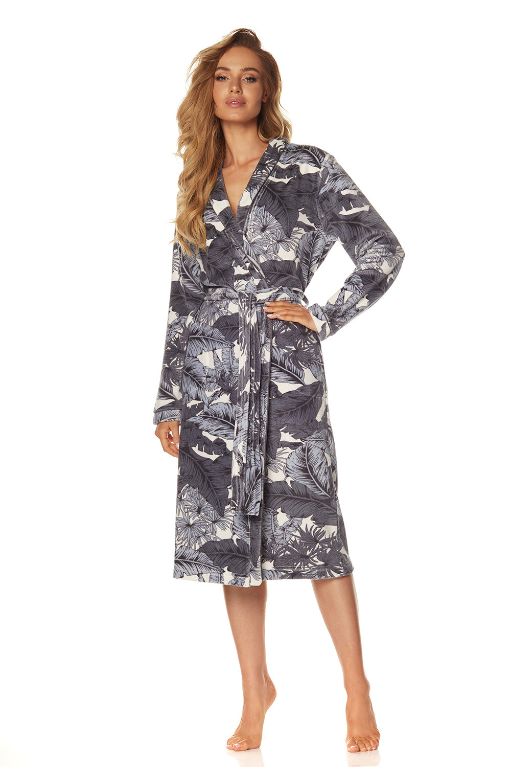 Long bathrobe model 152617 L&L collection