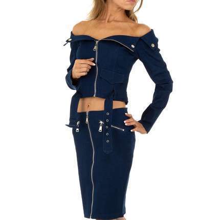 Two piece stretchy jeans set